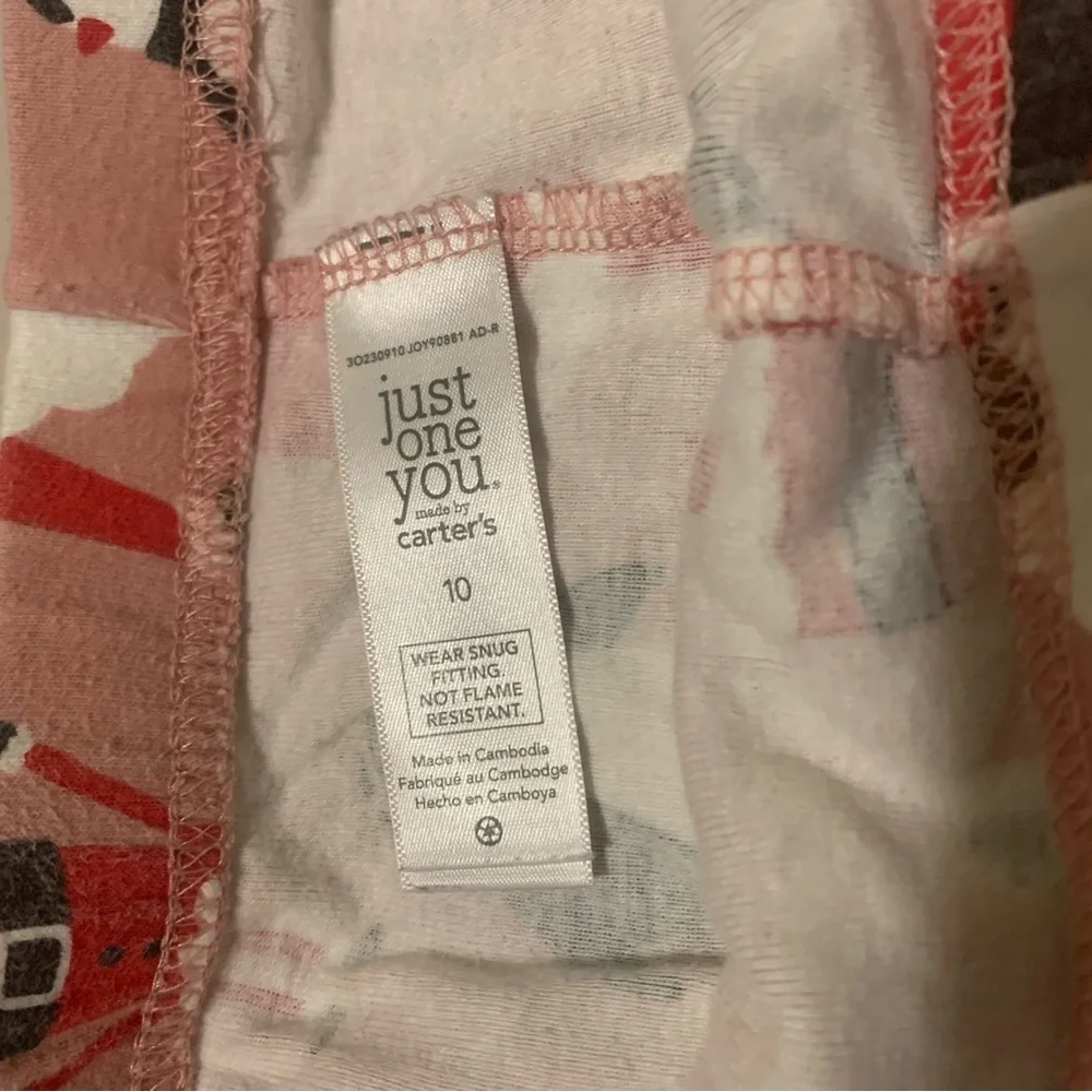 Carter's Pink Festive Pajama Top